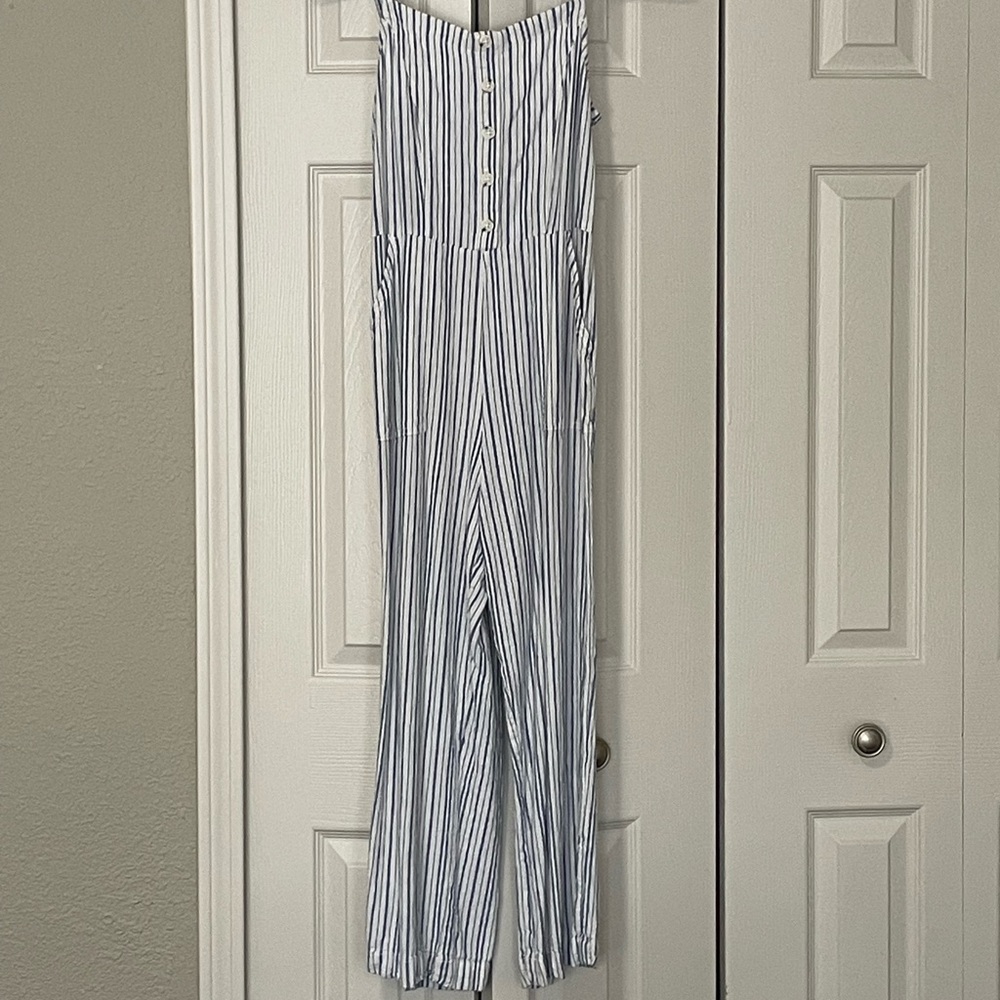 Blue Stripe Romper
